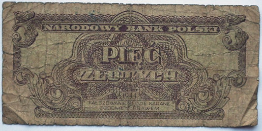 5 zł 1944 ser. BE